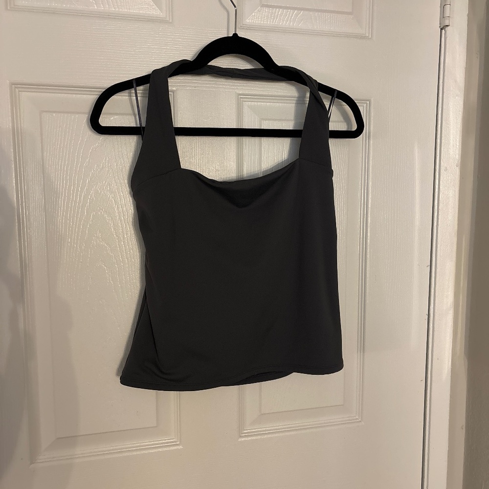 Gray Halter Top